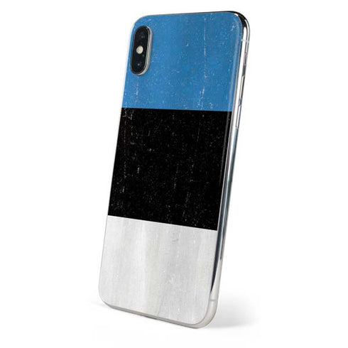 Estonia Flag Distressed iPhone XS Skin